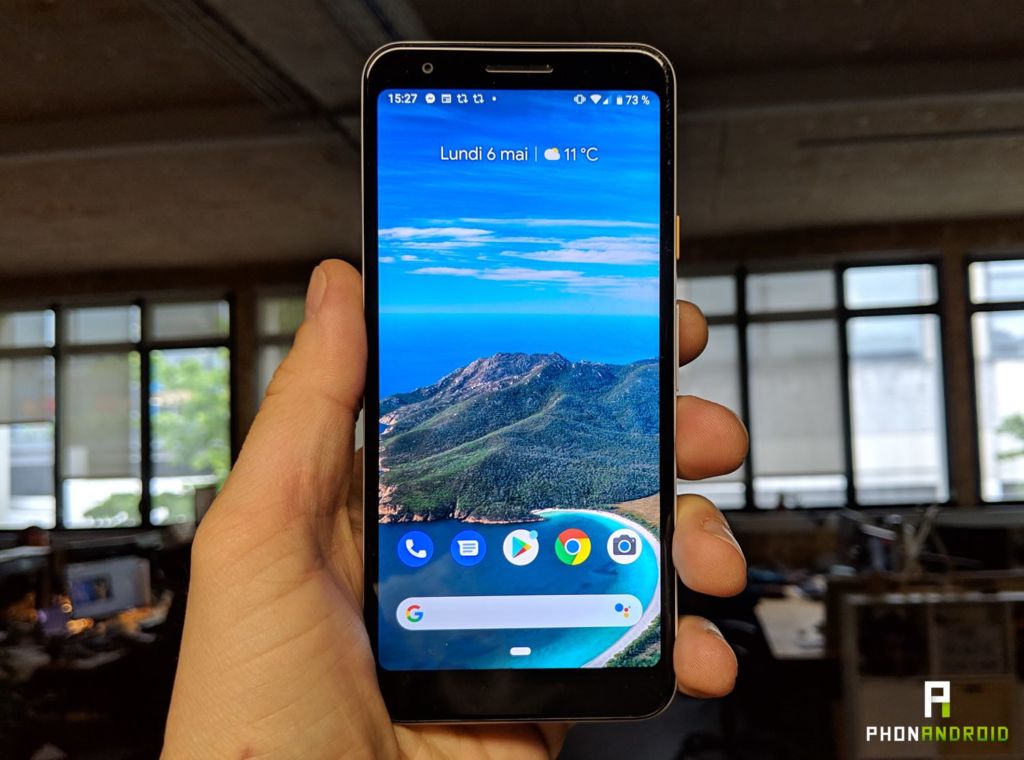 test google pixel 3a interface